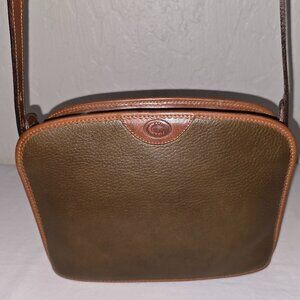 Vintage Chesneau Ireland Brown Leather Zip Top Crossbody Shoulder Bag